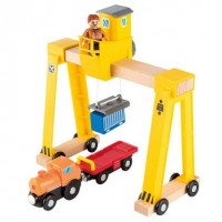 Macara Portuara din lemn cu sina dubla Maxim Rail Road Crane